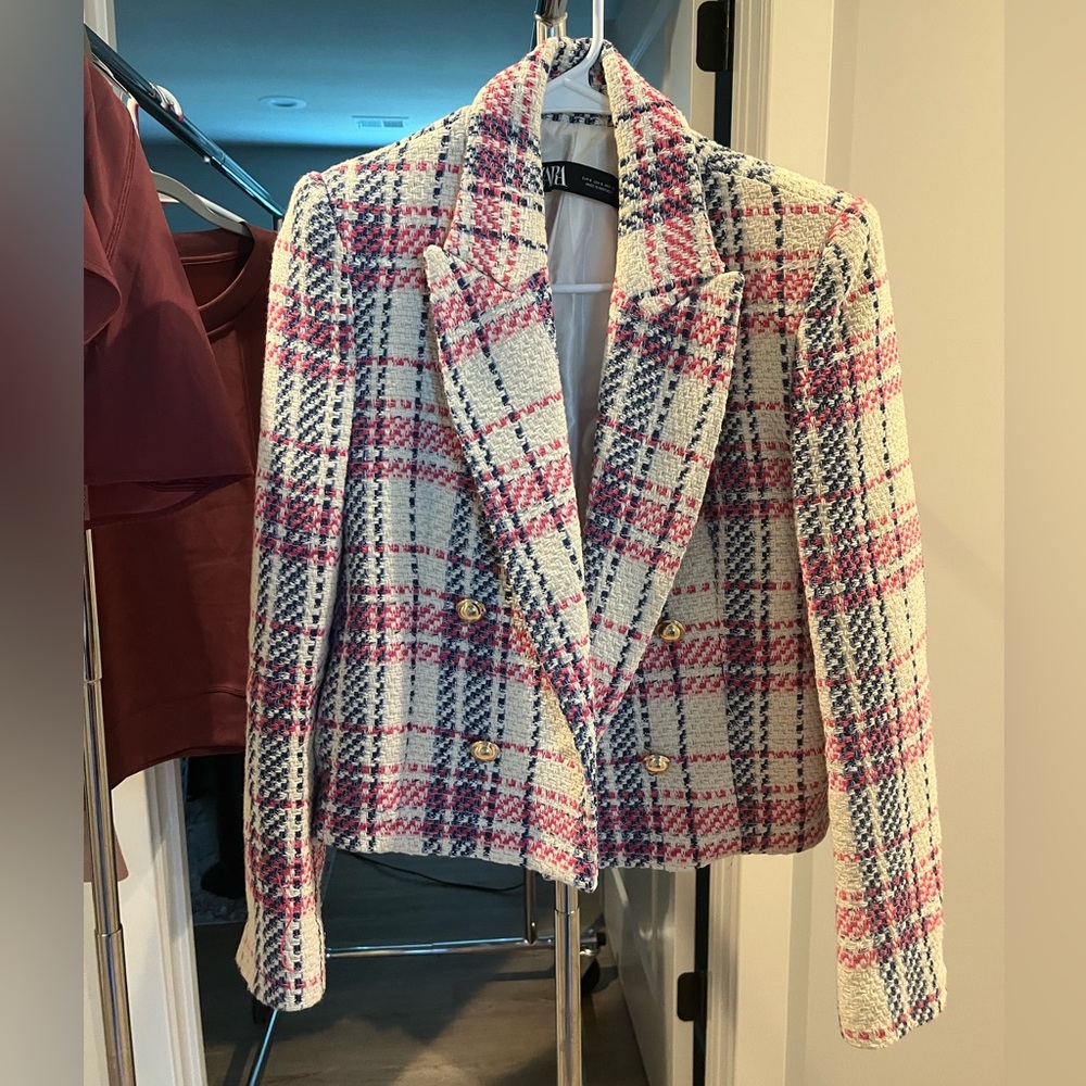Zara Plaid Blazer